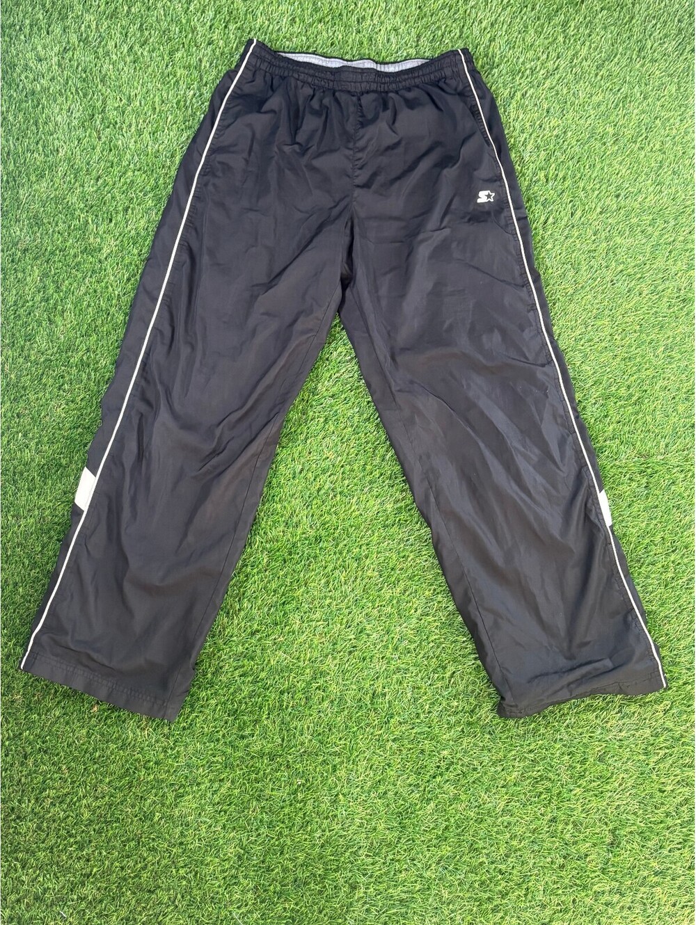 Starter 2000s Black Polyester Track Pants, Men's XXL